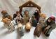 Mcf Original Carvings Vintage Eddie Walker Nativity Scene Hand Carved Folk Art