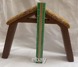 MCF Original Carvings Vintage Eddie Walker nativity scene Hand Carved Folk Art