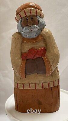 MCF Original Carvings Vintage Eddie Walker nativity scene Hand Carved Folk Art