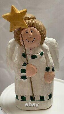 MCF Original Carvings Vintage Eddie Walker nativity scene Hand Carved Folk Art