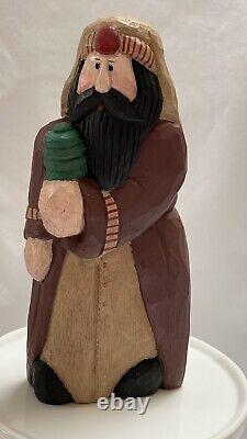 MCF Original Carvings Vintage Eddie Walker nativity scene Hand Carved Folk Art