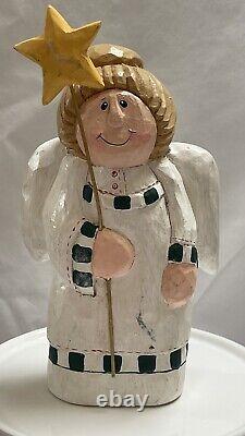 MCF Original Carvings Vintage Eddie Walker nativity scene Hand Carved Folk Art