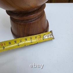 MCM vintage Hand Carved Wooden Tulip Flower Bouquet Sculpture Folk Art Decor