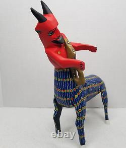 MEXICAN FOLK ART ALEBRIJE CARVED WOOD DEVIL HORSE BY RODRIGO MELCHOR OJEDA Music