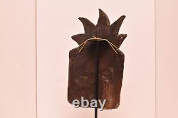MEXICAN GUERRERO FOLK ART ANTIQUE Angel Flower Faces CARVED DANCE MASK VINTAGE