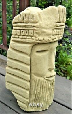 MR. IMAGINATION Chicago Afro-Am. Folk Visionary DREAMING KING Sandstone Carving