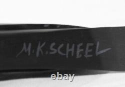 M. K. Scheel Carved Wooden Folk Art Crow 11 5/8 Tall