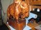 Magnificent Carved One Piece Buffalo Cedar Wood Finished