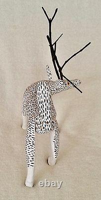 Magnificent Deer Vintage Oaxacan Alebrije Wood Carving by Jose Hernandez