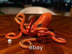 Marakame Oaxaca Alebrije Octopus Nisdo' mrax Hand painted wood carving