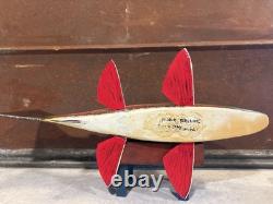 Mark Bruning Hand Carved Brook Trout Fish Decoy 21.5 Folk Art Signed MI