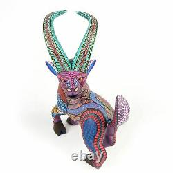 Masterpiece Goat Oaxacan Alebrije Wood Carving Mexican Folk Art Sculpture