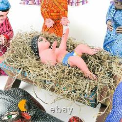 Masterpiece Nativity Scene Oaxacan Wood Carving