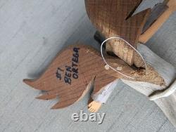 Medium Ben Ortega #1 Angel Folk Art Signed Hand Carved Wall Sculpture 10x8