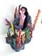 Mexican Folk Art Mermaid With Saxophone Hand Carved Painted And Signed