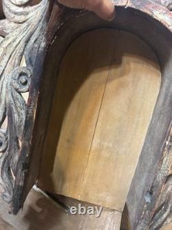 Mexican Santos Angel/Nicho Shrine Carved Wood Folk Art Antique Devotional c1900