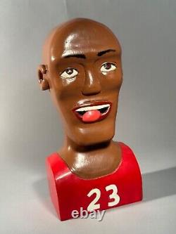 Michael Jordan Original Folk Art Carved Bust