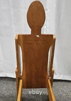 Mid 20th Century Folk Art Life Sized Articulating Wood Man Sculpture