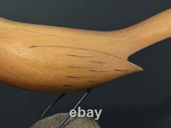 Mid Century Folk Art Carved Wood Bird Sculpture on Driftwood Vintage Figure 8