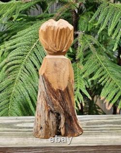 Miguel Salazar Art Hand Carved Wood St. Peter Taos New Mexico Vintage'98 Signed