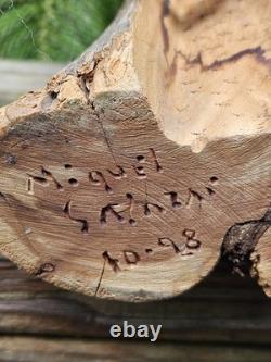 Miguel Salazar Art Hand Carved Wood St. Peter Taos New Mexico Vintage'98 Signed