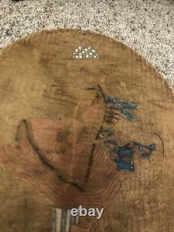 Miller Beer Wood Sign Carved Girl Moon Folk Art Rare Pre Pro