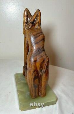 Modern carved wood nude lady woman Puzant Meymarian sculpture statue Folk art