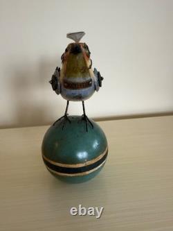 Mullanium Jim & Tori Mullan Steampunk Songbird on Wood Ball Rare Folk Art