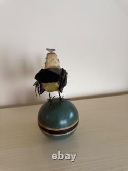 Mullanium Jim & Tori Mullan Steampunk Songbird on Wood Ball Rare Folk Art