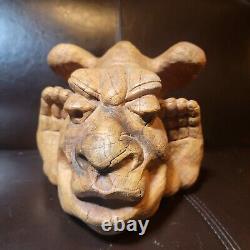 N. Weisman Carved Wood Dragon Devil Folk Art