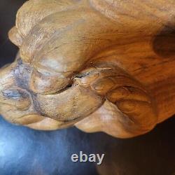 N. Weisman Carved Wood Dragon Devil Folk Art