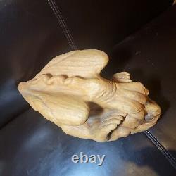 N. Weisman Carved Wood Dragon Devil Folk Art