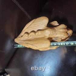 N. Weisman Carved Wood Dragon Devil Folk Art