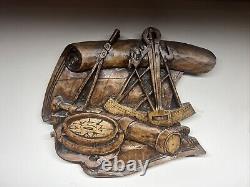Navigation Co Pass Display Wood Carving by Art Inyo McKellips Antique Antique