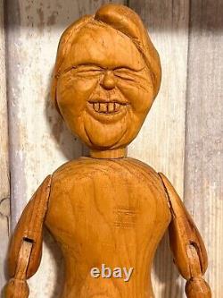 New York Jacob Mathey Folk Outsider Art Carved Rare Jimmy Carter Doll 1978