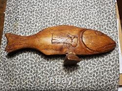 Newfoundland Folk Art Carved Fish, C. 1905