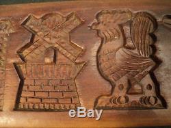 Nice Primitive FOLK ART Carved Wood COOKIE PRESS