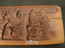 Nice Primitive FOLK ART Carved Wood COOKIE PRESS