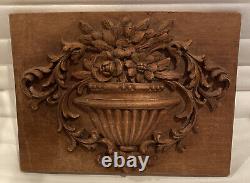 Northern Italian Folk Art High Relief Carved Wall Plaque Arte Cascinese 1980