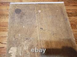 OLD HAND CARVED/PAINTED CHECKERS 1800s BOARD GAME FOLK ART primitive