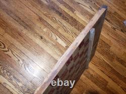 OLD HAND CARVED/PAINTED CHECKERS 1800s BOARD GAME FOLK ART primitive