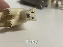 OLD Northwest coast Eskimo Doll Animals Set Hand carve wooden sculpture folk Art