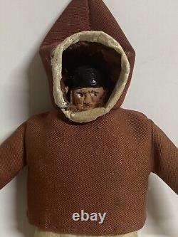 OLD Northwest coast Eskimo Doll Animals Set Hand carve wooden sculpture folk Art