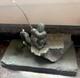 Outsider Art. Stone Sculpture Fisherman Overlooking Ocean Read Description