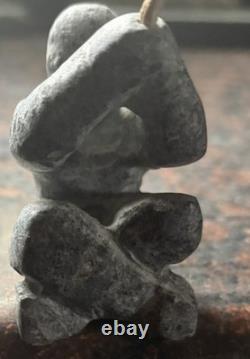 OUTSIDER ART. Stone Sculpture Fisherman Overlooking Ocean READ DESCRIPTION