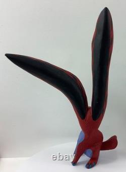 Oaxacan Alebrije Wood Carvings Mexican Folk Art Large Jack Rabbit Sculpture VI