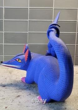 Oaxacan Folk Art Wood Carving Autor Moises Jimenez? Mother Opossum & Babies