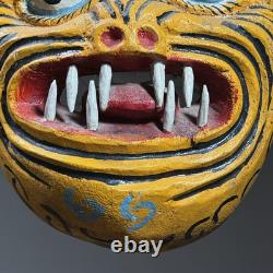 Oaxacan Hand Carved Folk Art Polychrome Tigre Mask