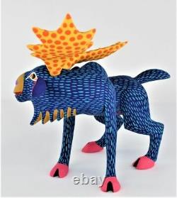 Oaxacan Wood Carving Armando Jimenez Blue Moose Oaxaca Mexican Folk Art Alebrije