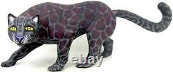 Oaxacan Wood Carving Black Panther Eleazar Morales Mexican Folk Art Alebrije